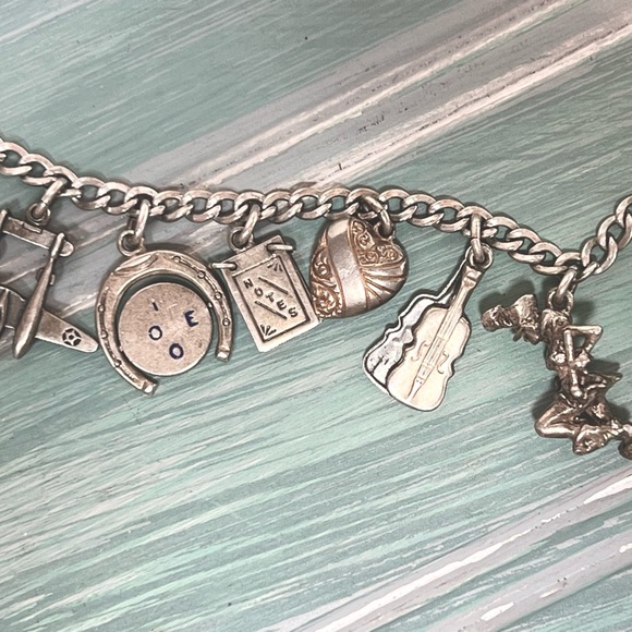 Vintage Charm Bracelet Sterling - Picture 5 of 13